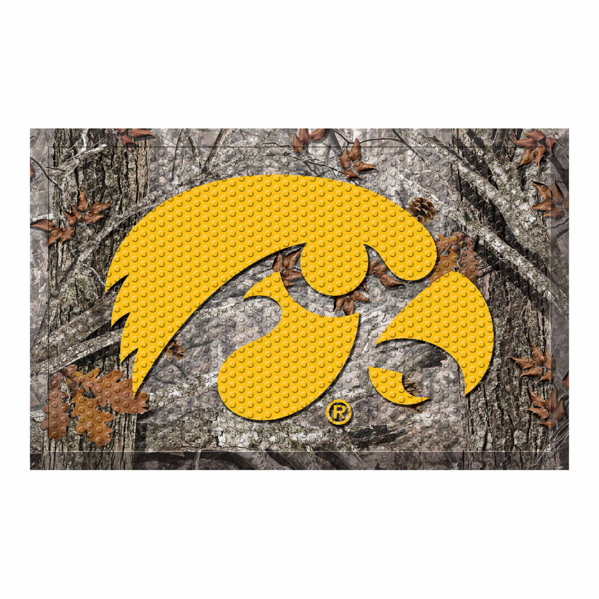 University of Iowa Camo Scraper Mat