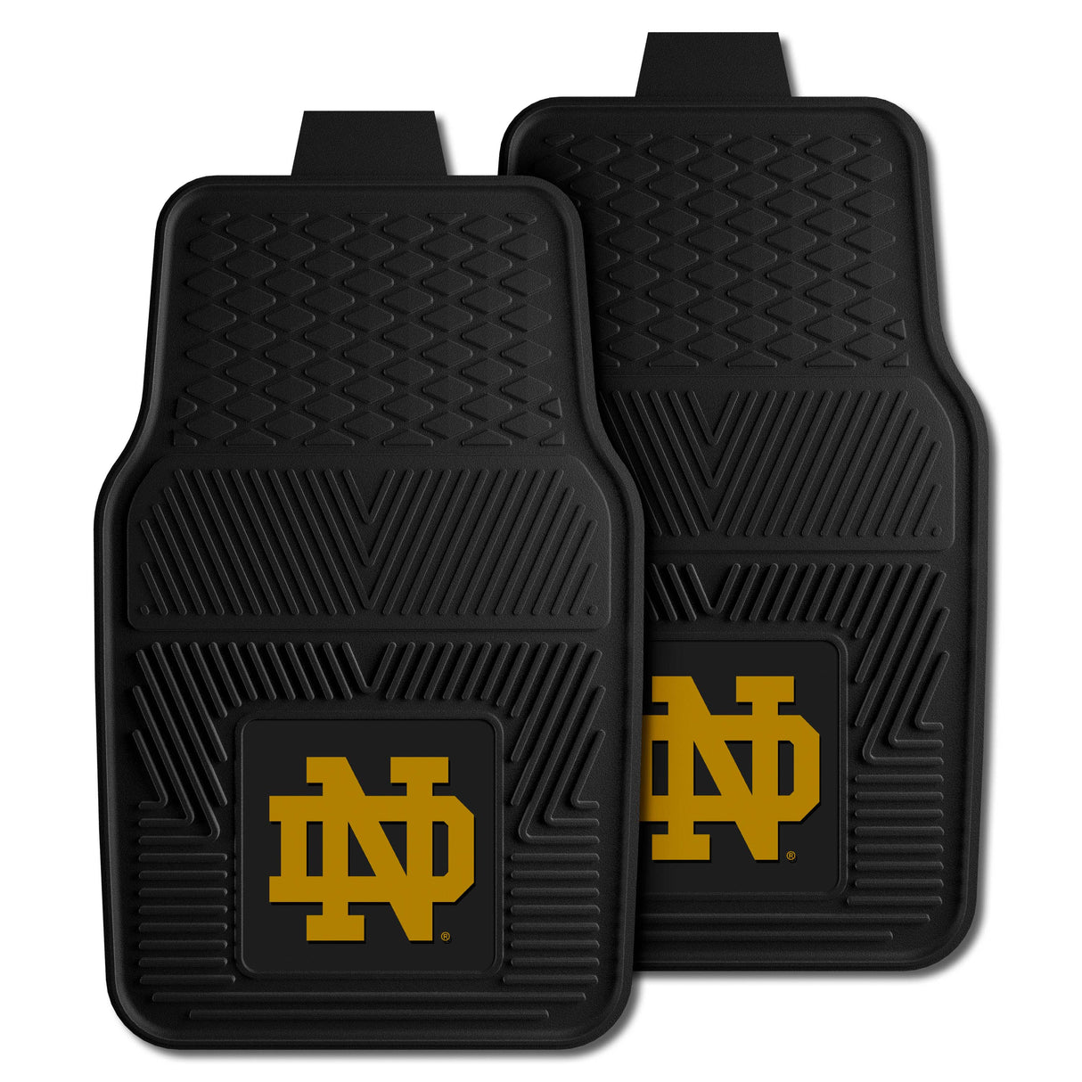 Notre Dame ND Logo 2-pc Vinyl Car Mat Set