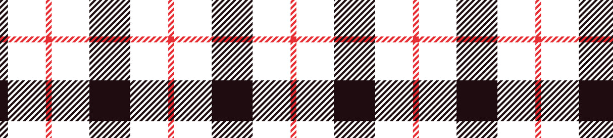 Black and Red Plaid Vinyl Mat