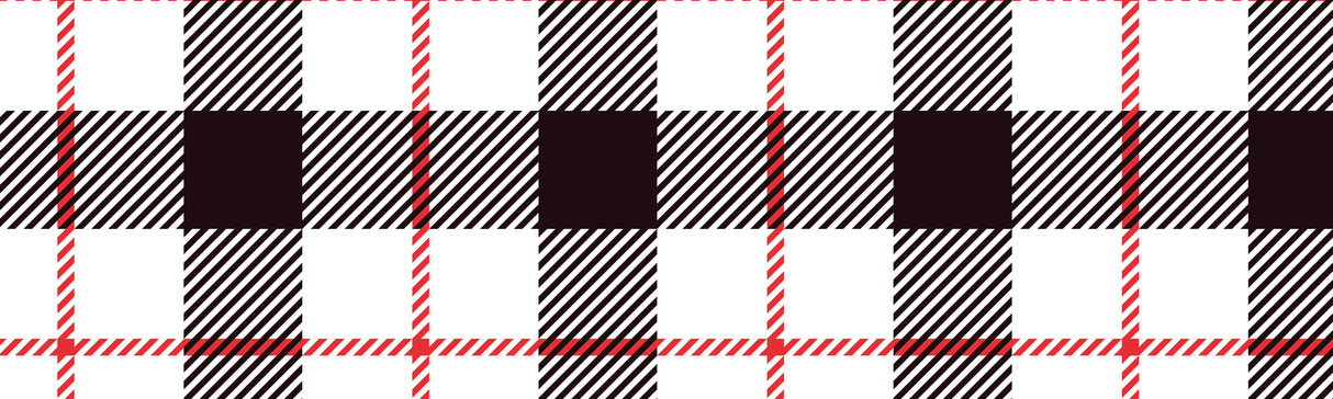 Black and Red Plaid Vinyl Mat