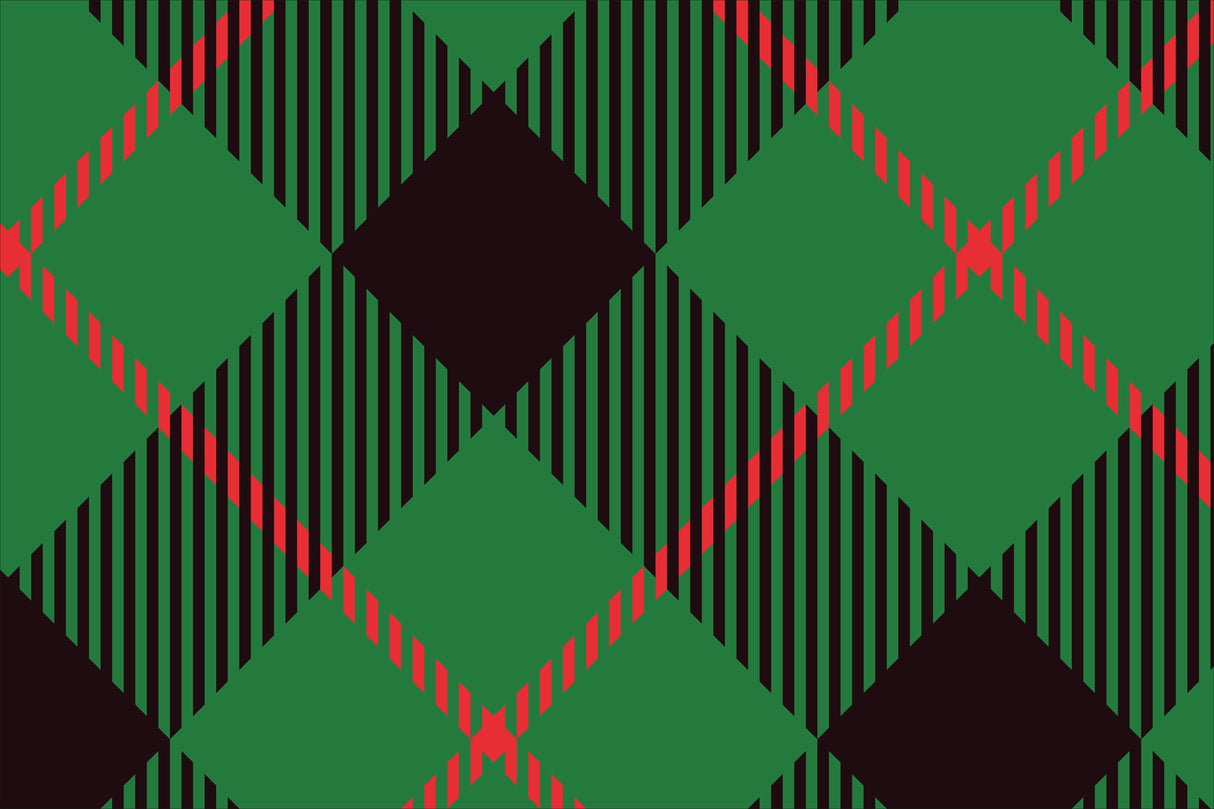Grinch Plaid Vinyl Mat
