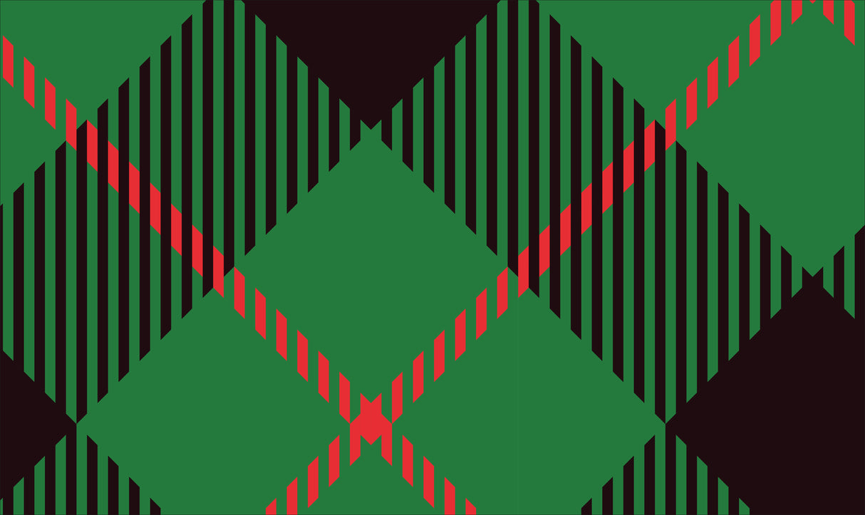 Grinch Plaid Memory Foam Bath Mat