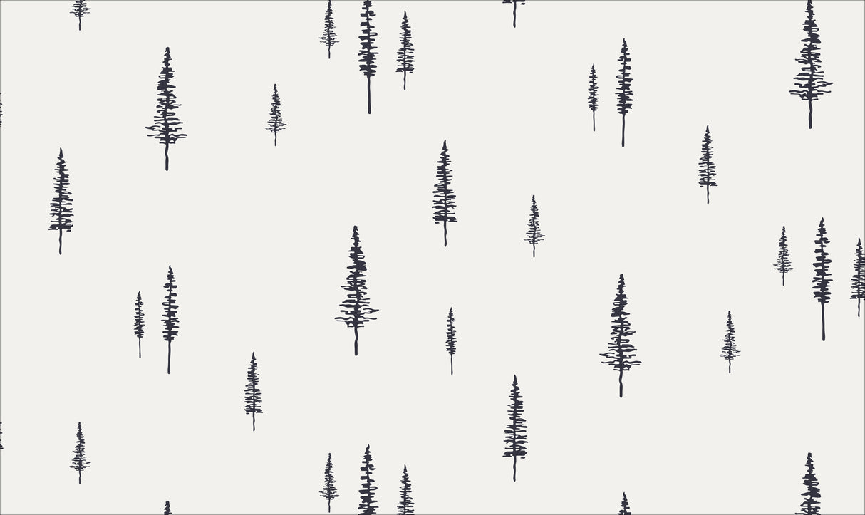 Mid Century Modern Pines Memory Foam Bath Mat