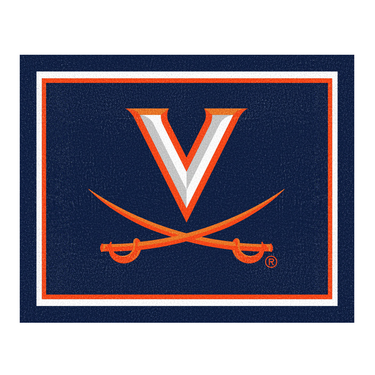 University of Virginia 8x10 Rug V Sabre Primary Logo