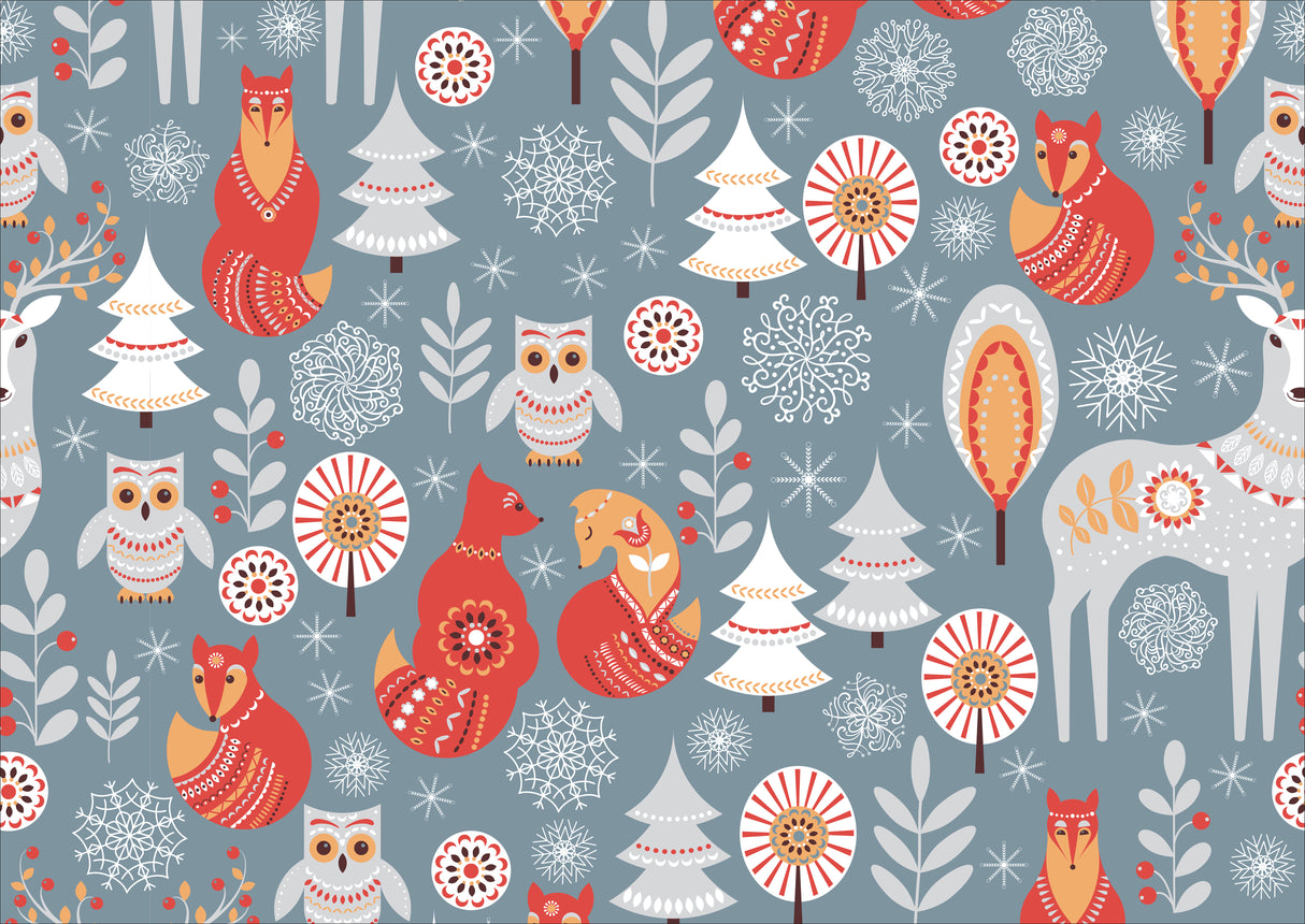 Folklore Animals Memory Foam Bath Mat