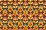 Retro Flower Vinyl Mat