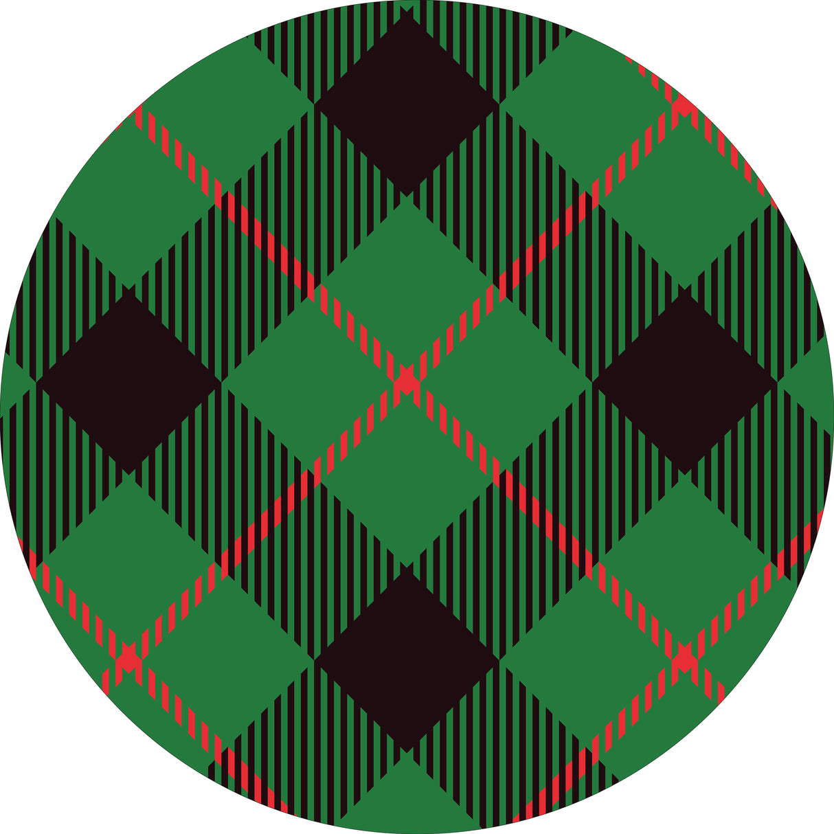 Grinch Plaid Vinyl Mat