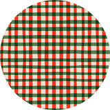Candy Cane Plaid Vinyl Mat