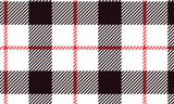 Black and Red Plaid Vinyl Mat