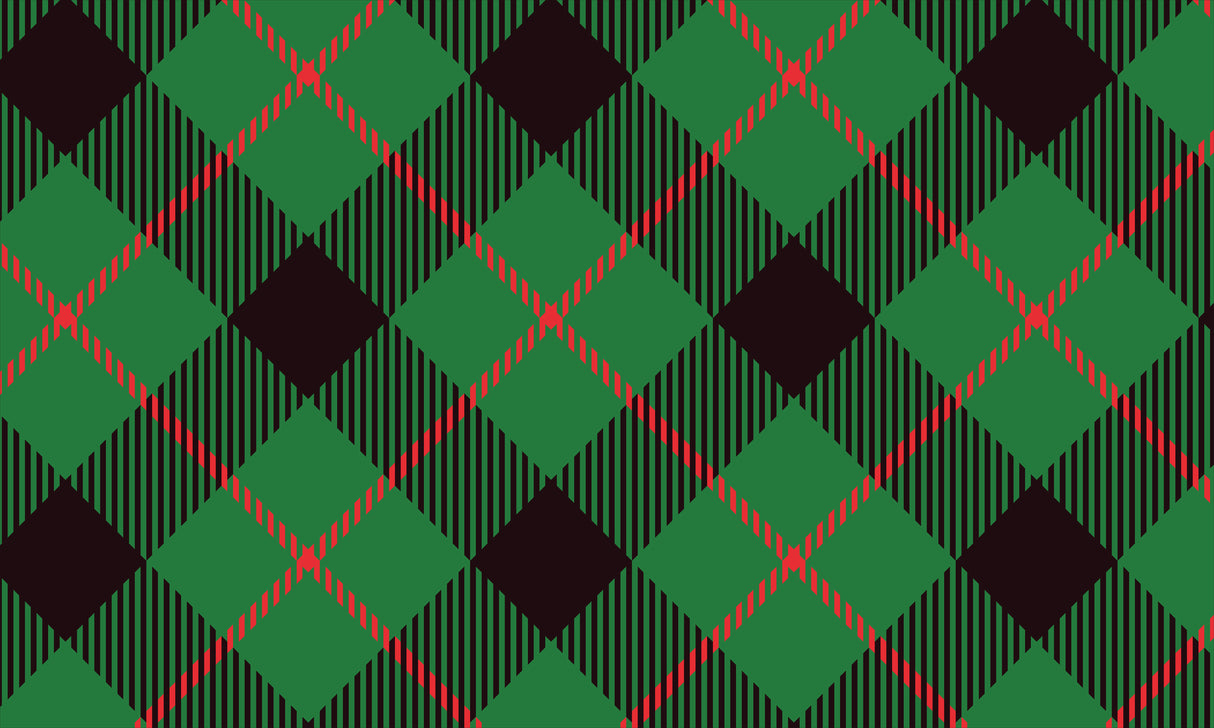 Grinch Plaid Vinyl Mat