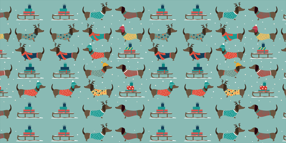 Sledding Dogs Vinyl Mat