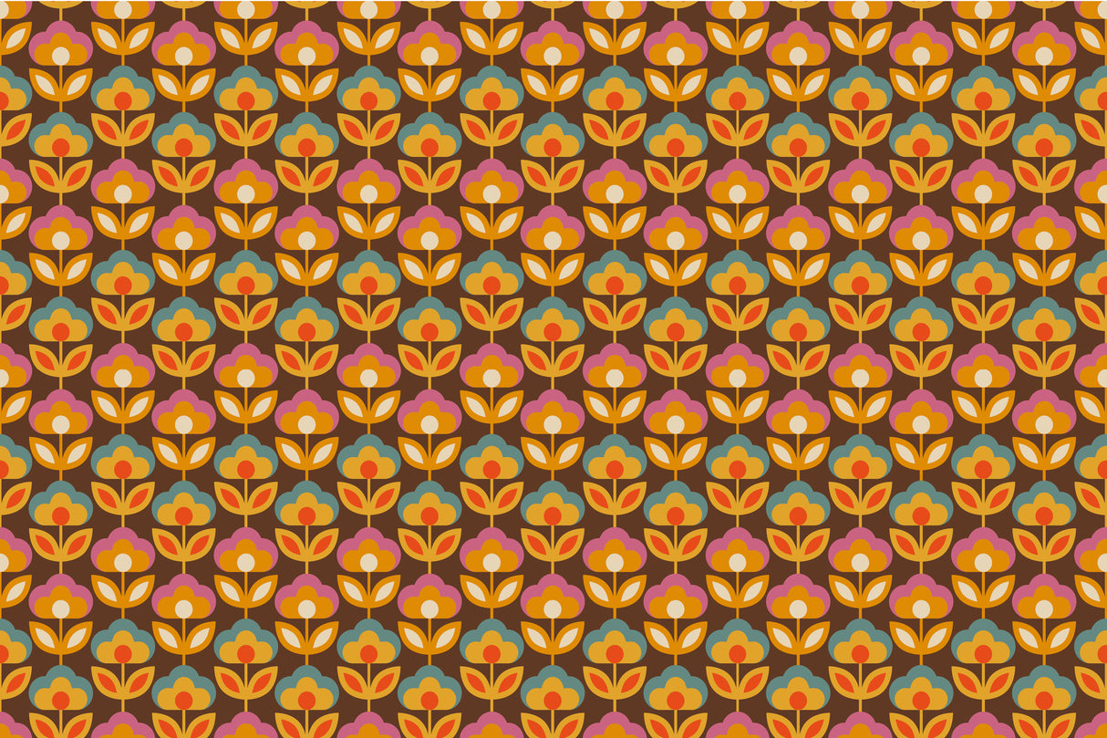 Retro Flower Vinyl Mat