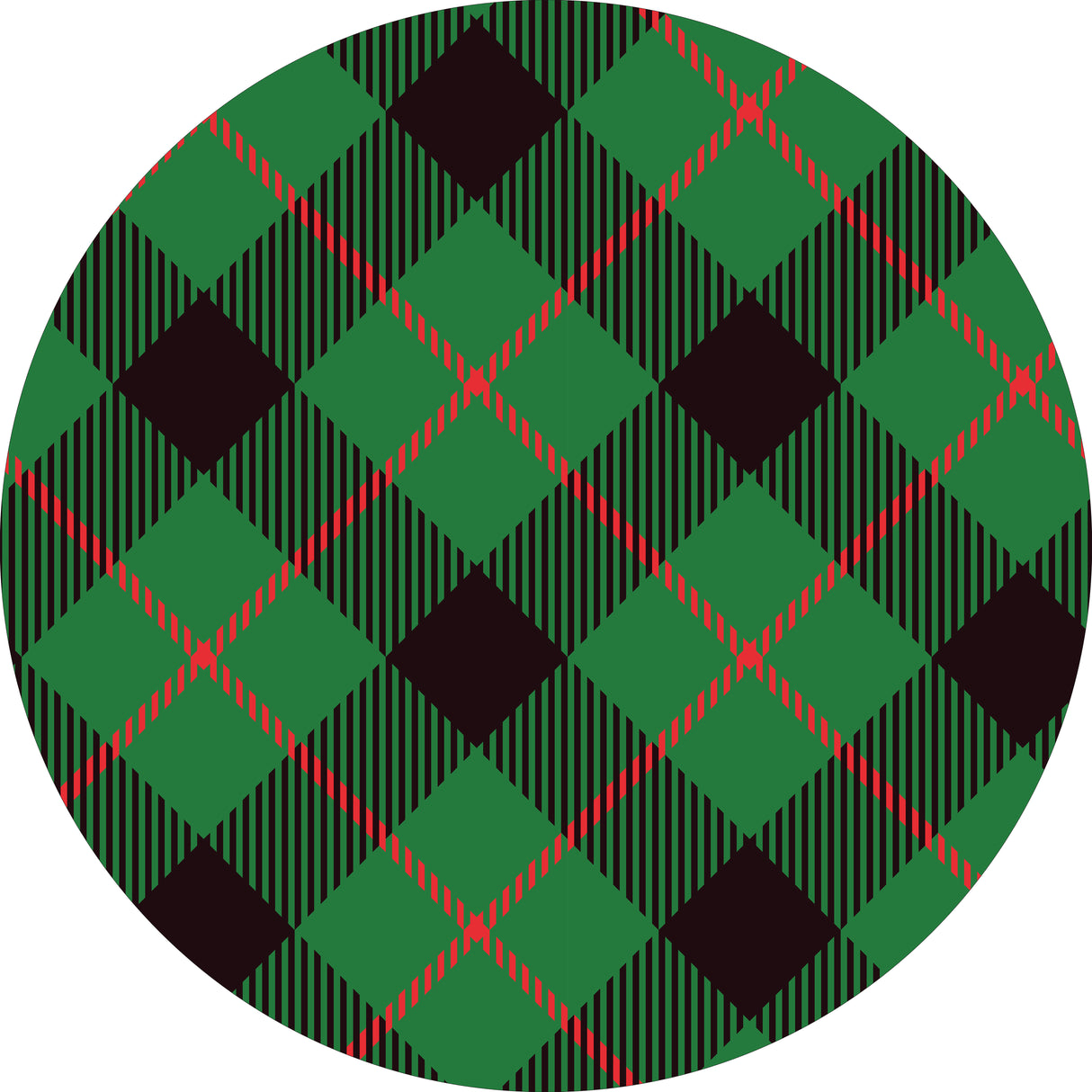 Grinch Plaid Vinyl Mat