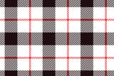 Black and Red Plaid Vinyl Mat