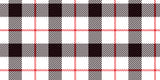 Black and Red Plaid Vinyl Mat