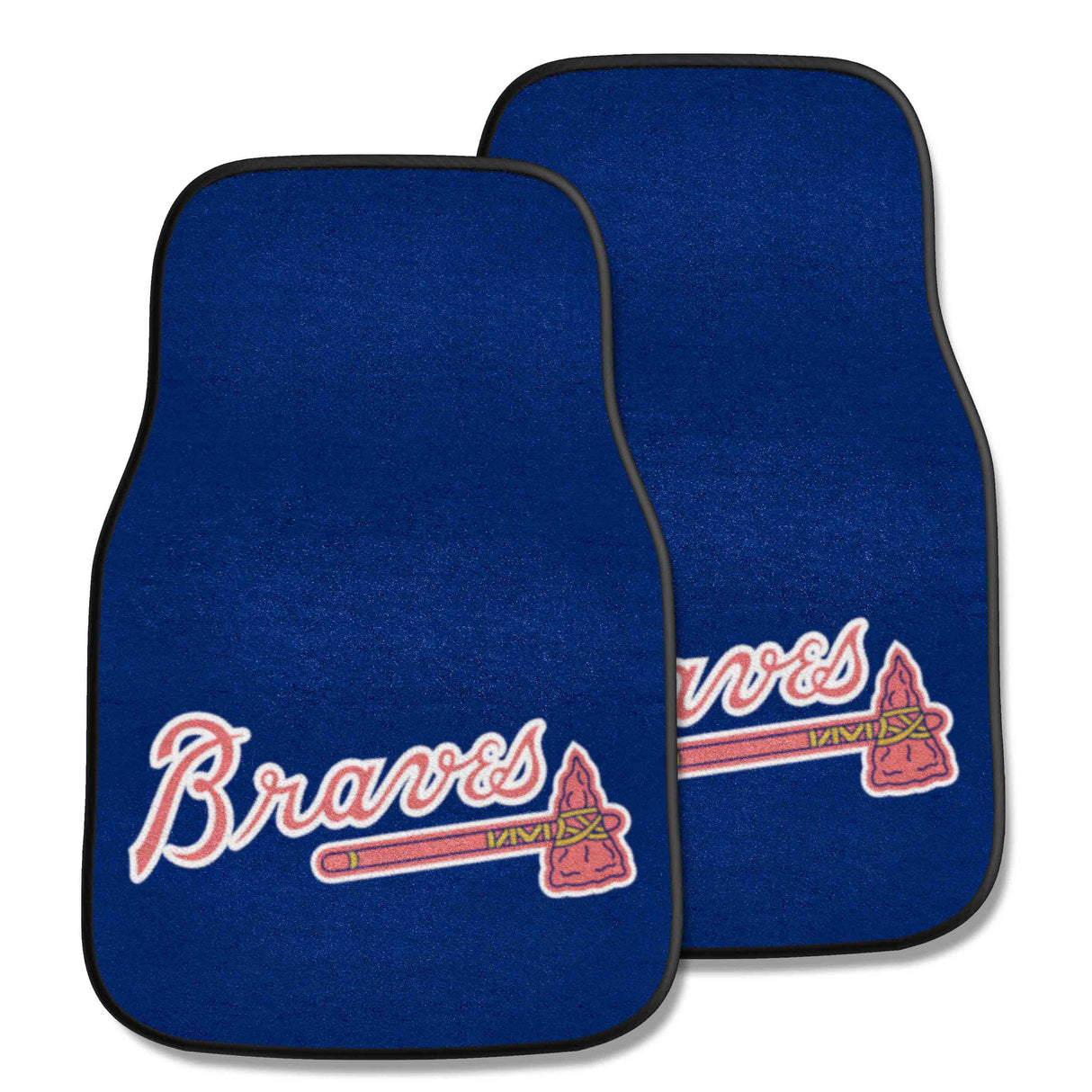 Atlanta Braves 2-pc Carpet Car Mat Set