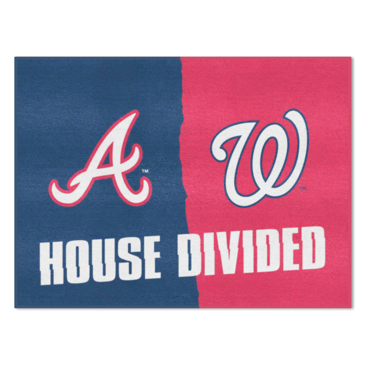 Atlanta Braves / Nationals MLB House Divided Mat