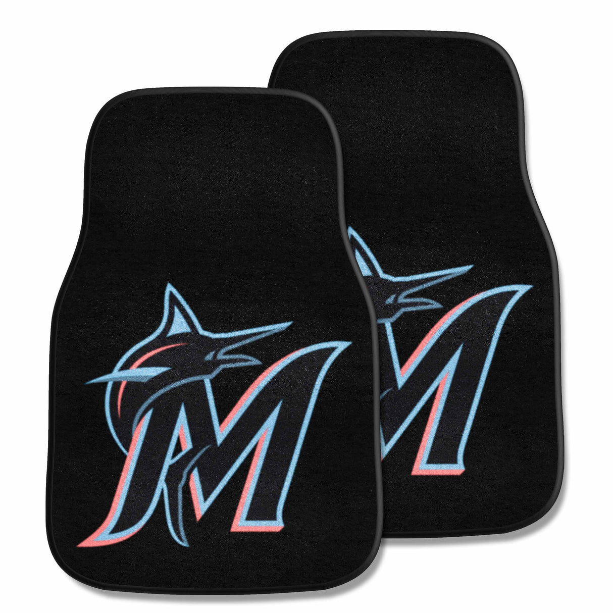 Miami Marlins 2-pc Carpet Car Mat Set