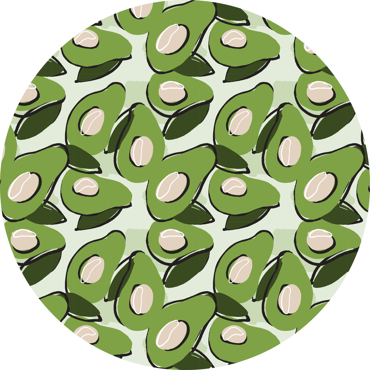 Avocados Dye Sub Rug