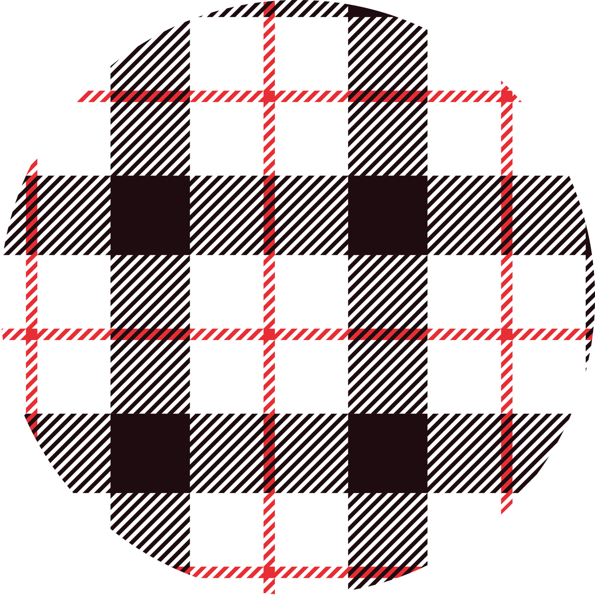 Black and Red Plaid Vinyl Mat
