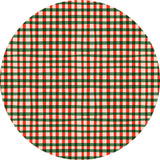 Candy Cane Plaid Vinyl Mat