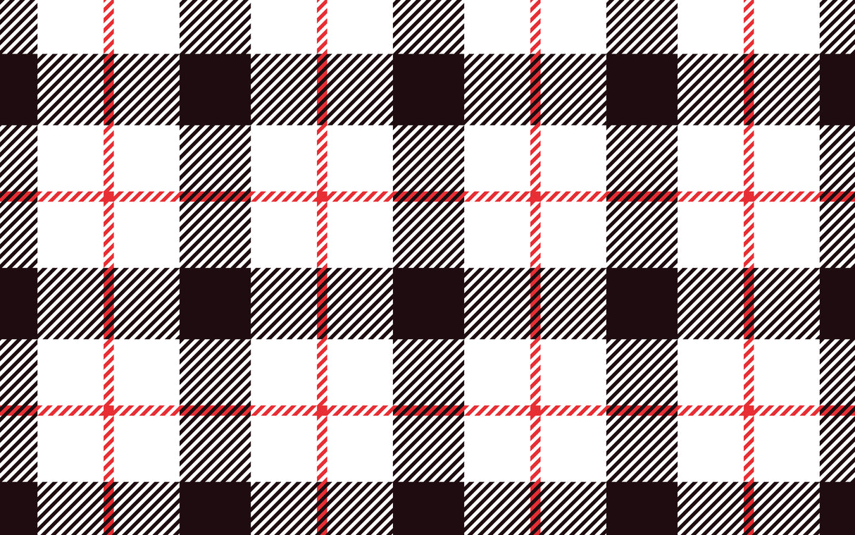 Black and Red Plaid Vinyl Mat