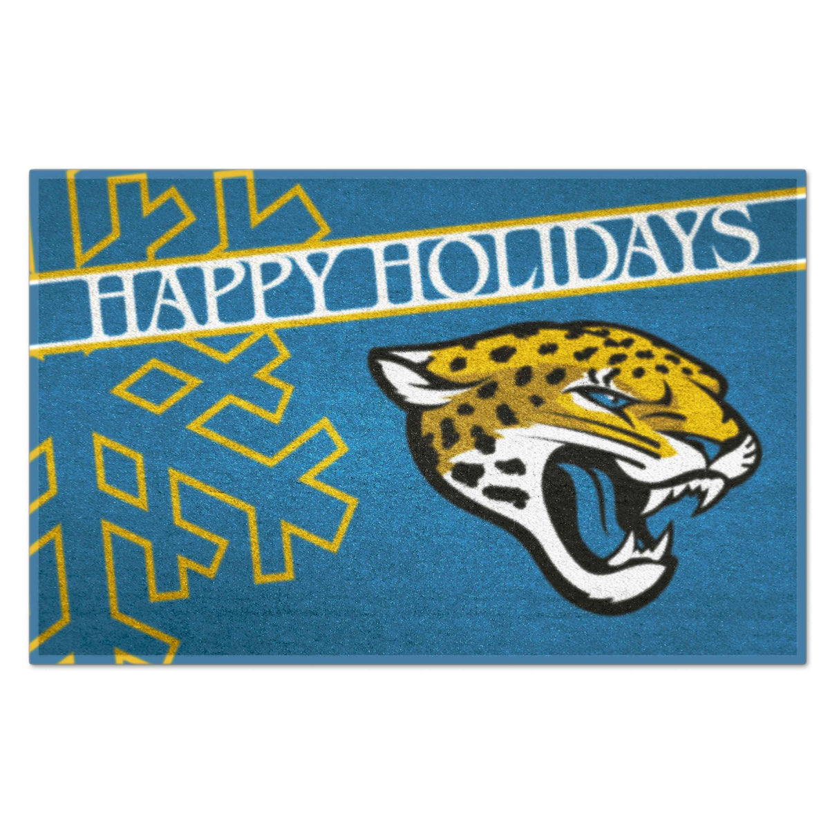 Jacksonville Jaguars Starter Mat - Happy Holidays