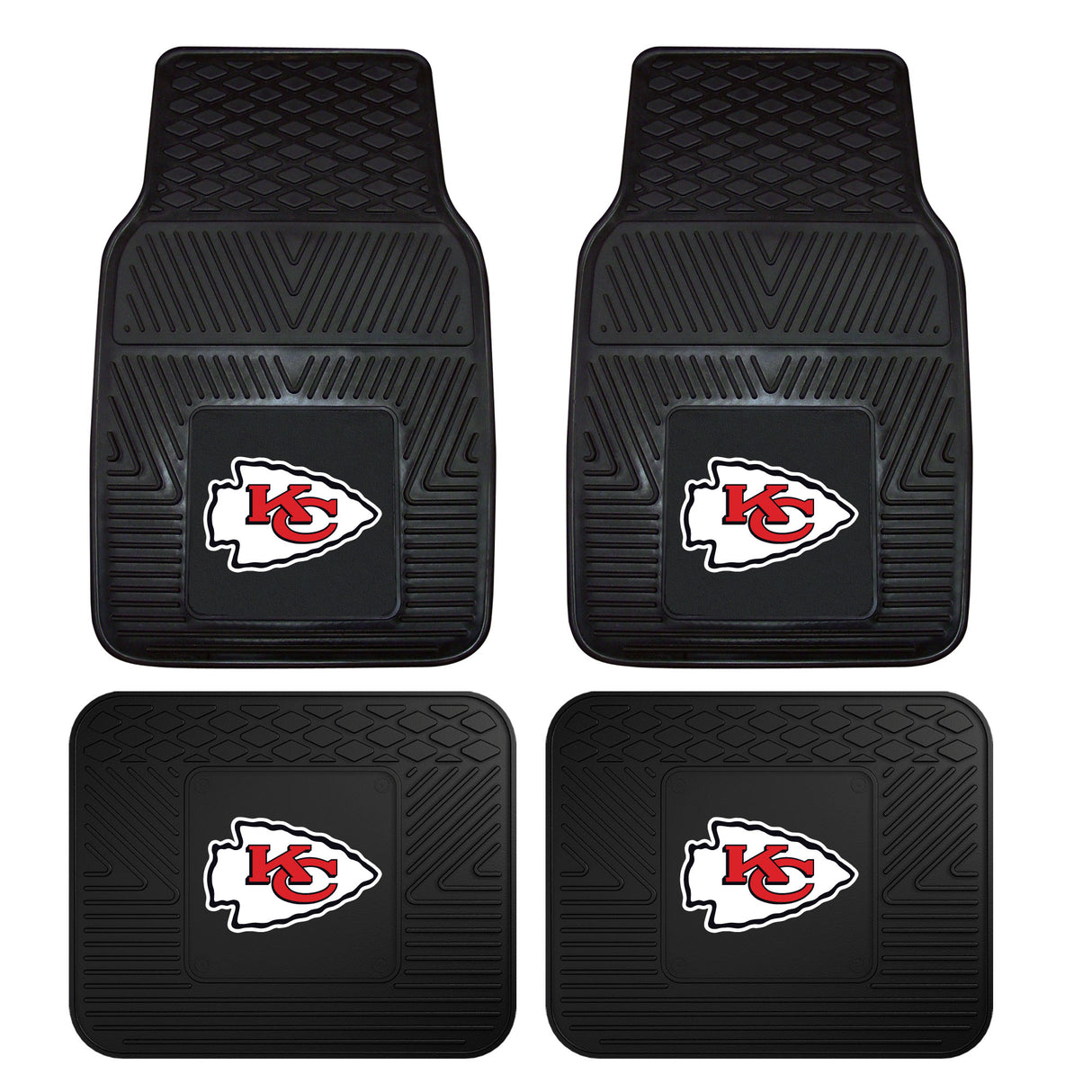 Kansas City Chiefs 4-pc Vinyl Car Mat Set