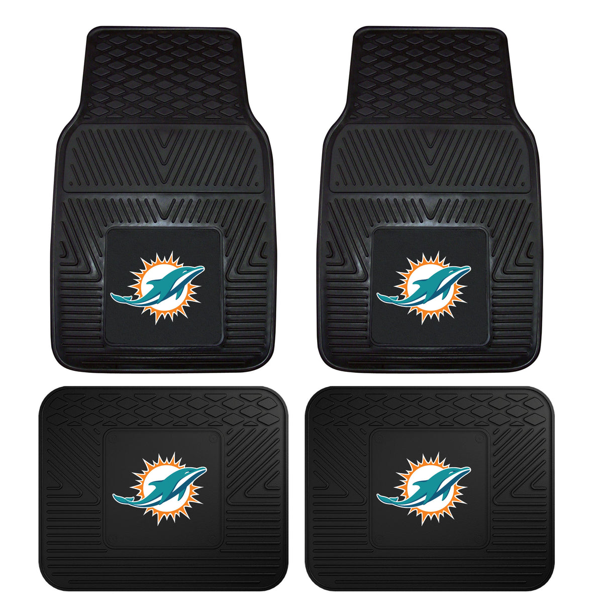 Miami Dolphins 4-pc Vinyl Car Mat Set