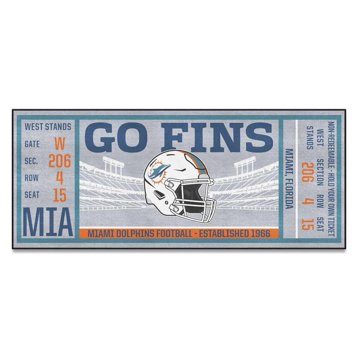 Miami Dolphins Ticket Runner