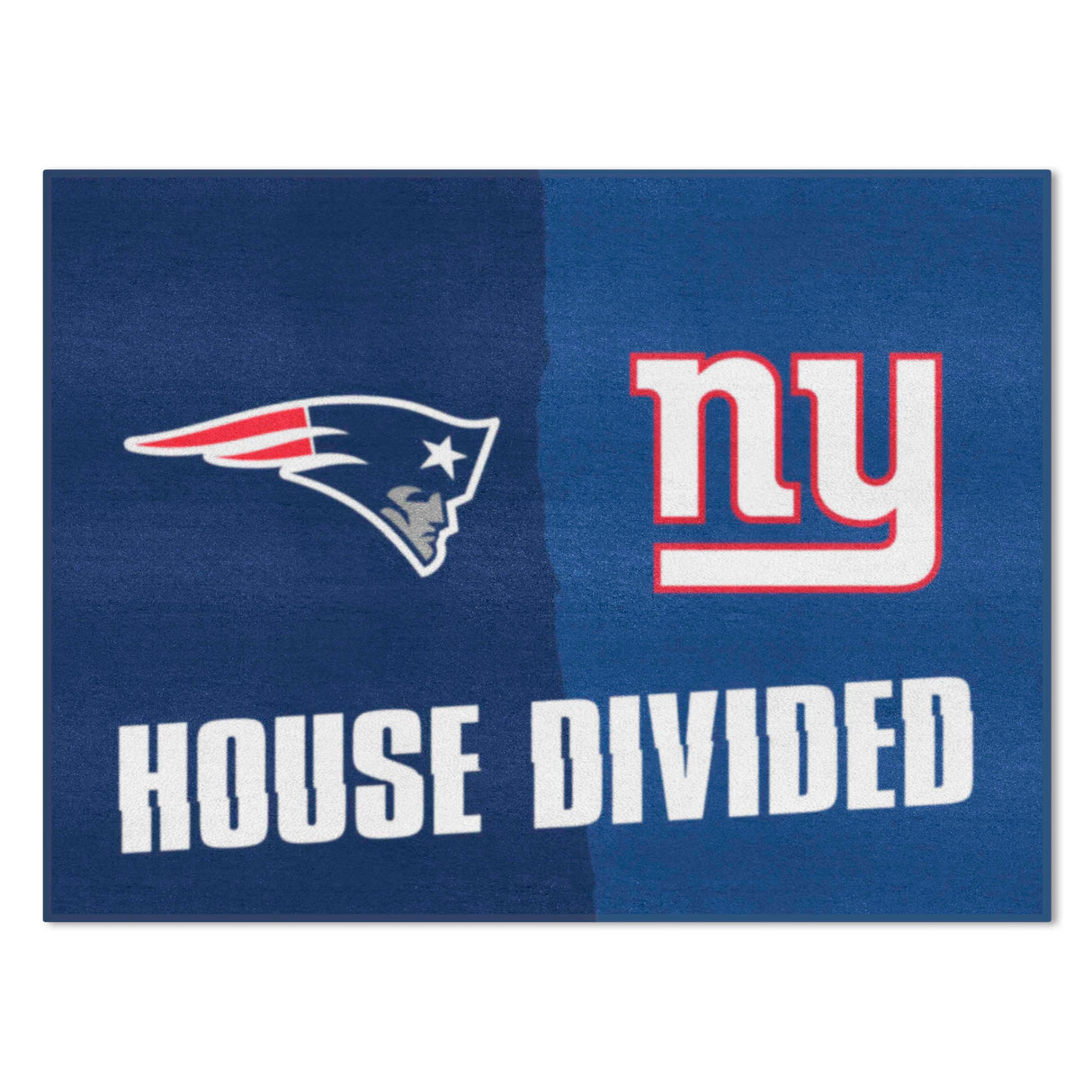 NFL House Divided Mat - Patriots / Giants