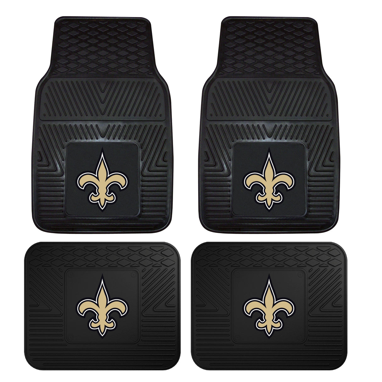 New Orleans Saints 4-pc Vinyl Car Mat Set