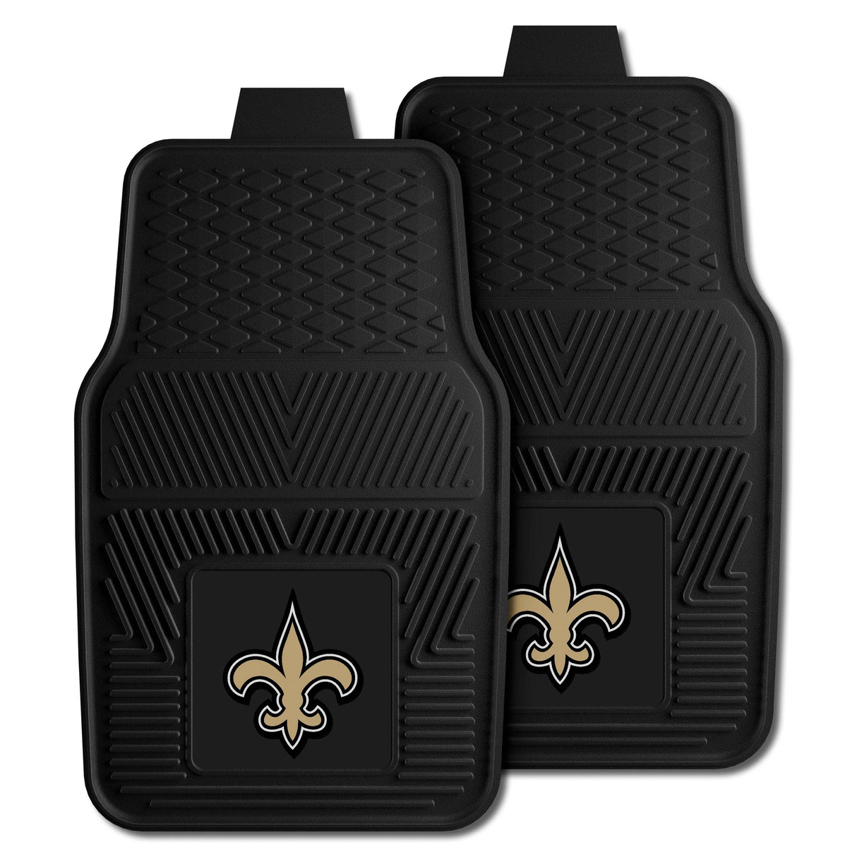 New Orleans Saints 2-pc Vinyl Car Mat Set