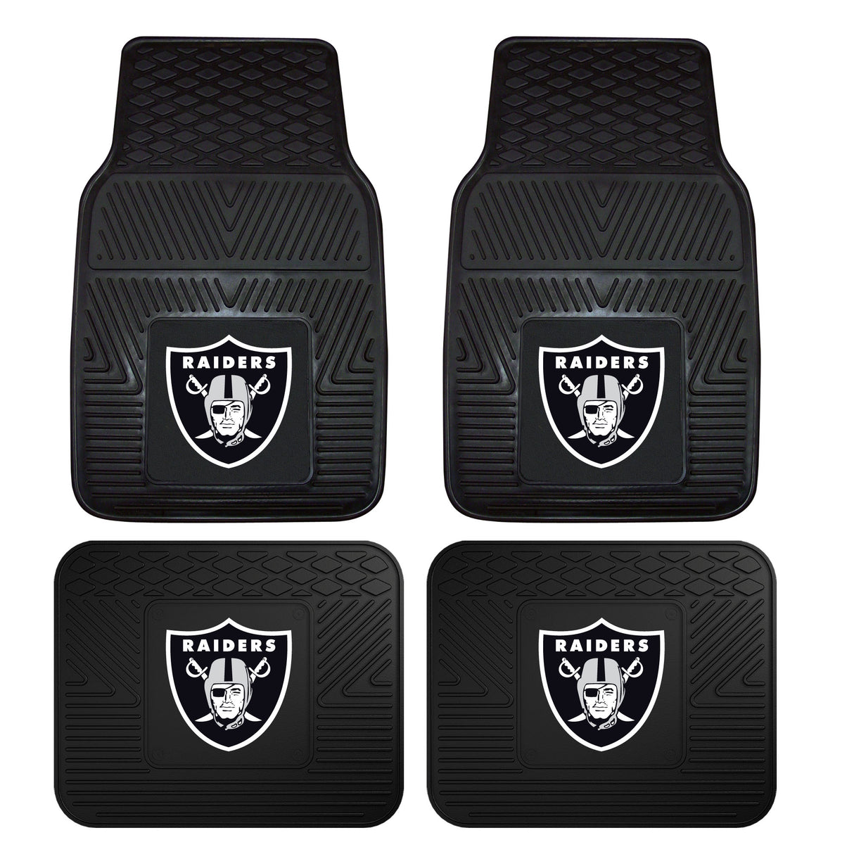 Las Vegas Raiders 4-pc Vinyl Car Mat Set