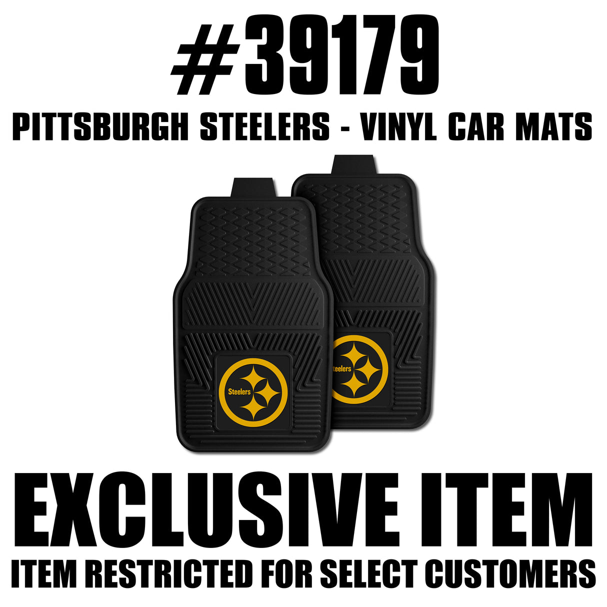 Pittsburgh Steelers 2-pc Vinyl Car Mat Set