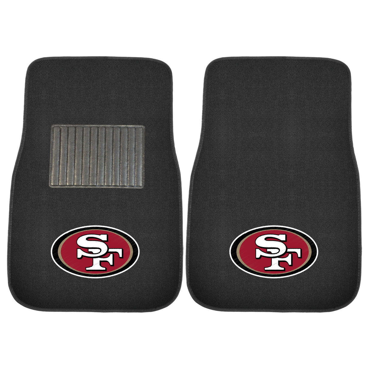 San Francisco 49ers 2-pc Embroidered Car Mat Set