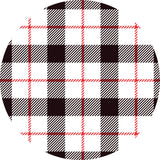 Black and Red Plaid Vinyl Mat