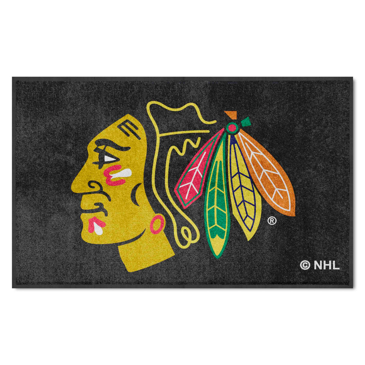 Chicago Blackhawks 4X6 Logo Mat - Landscape