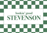 Custom Last Name Memory Foam Bath Mat - Green