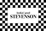 Custom Last Name Memory Foam Bath Mat - Black and White