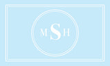 Custom Monogram Memory Foam Bath Mat - Blue