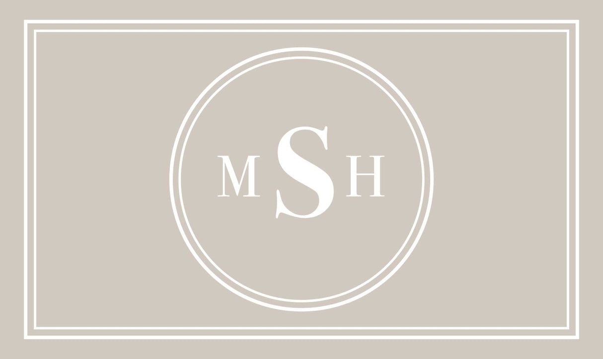 Custom Monogram Memory Foam Bath Mat - Tan