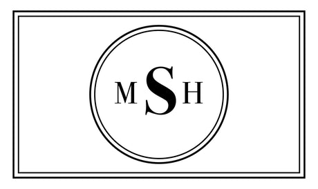 Custom Monogram Memory Foam Bath Mat - White