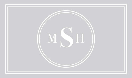 Custom Monogram Memory Foam Bath Mat - Gray