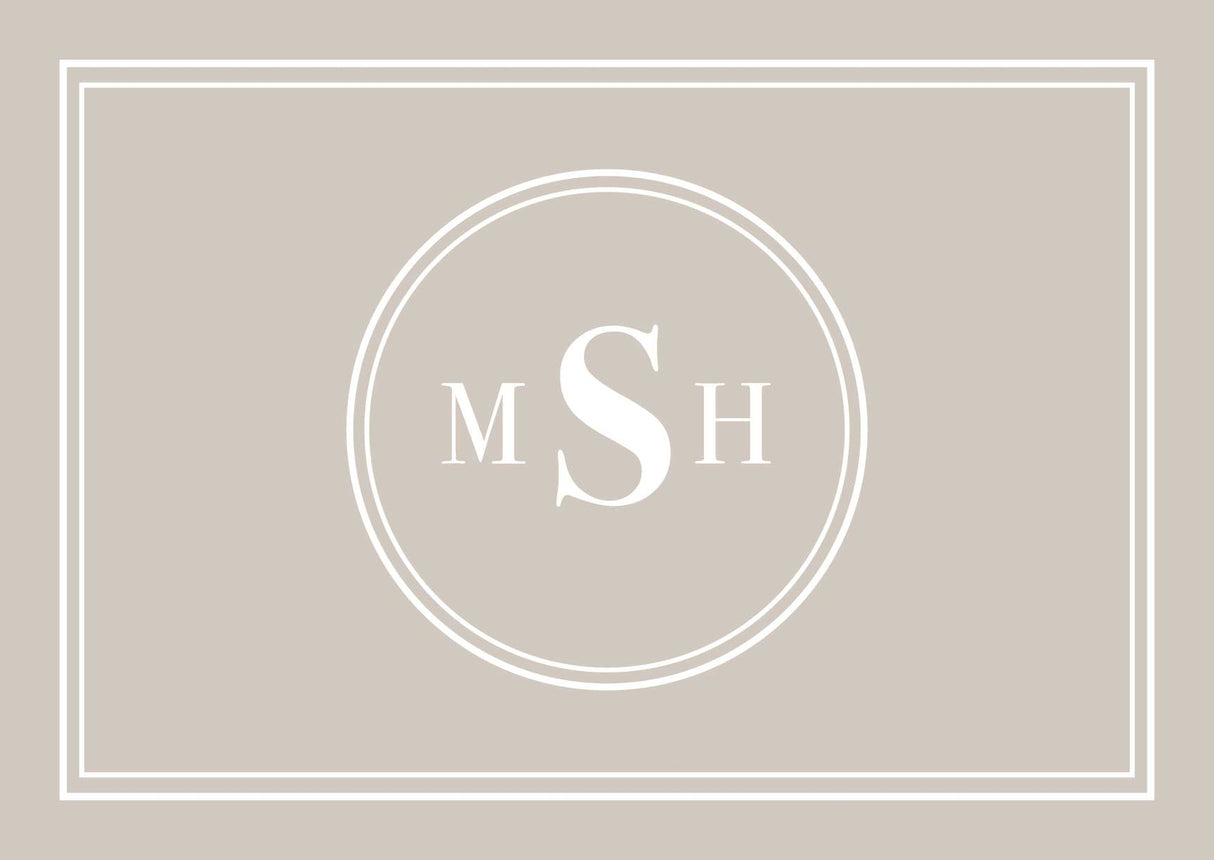 Custom Monogram Memory Foam Bath Mat - Tan
