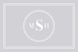 Custom Monogram Memory Foam Bath Mat - Gray