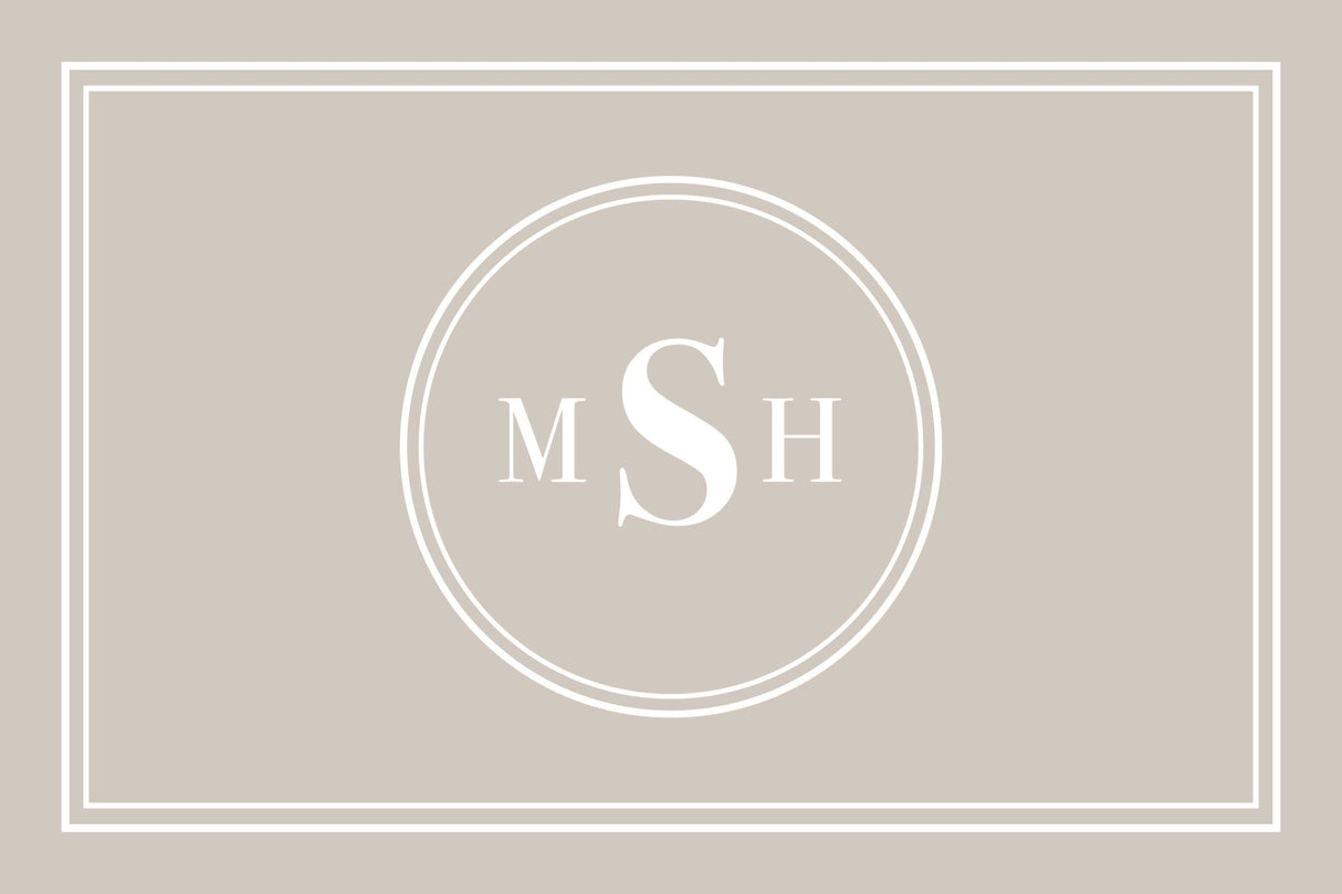 Custom Monogram Memory Foam Bath Mat - Tan