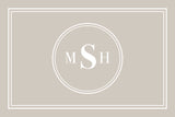 Custom Monogram Memory Foam Bath Mat - Tan