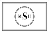 Custom Monogram Memory Foam Bath Mat - White