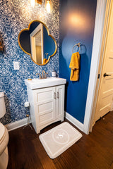 Custom Monogram Memory Foam Bath Mat - Tan